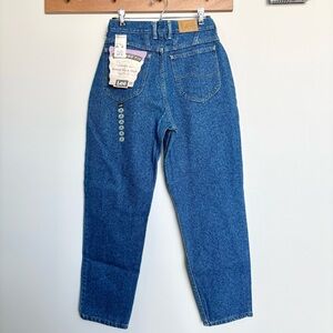 Vintage Lee USA Made High Rise Tapered Jeans W26 NWT Petite Denim